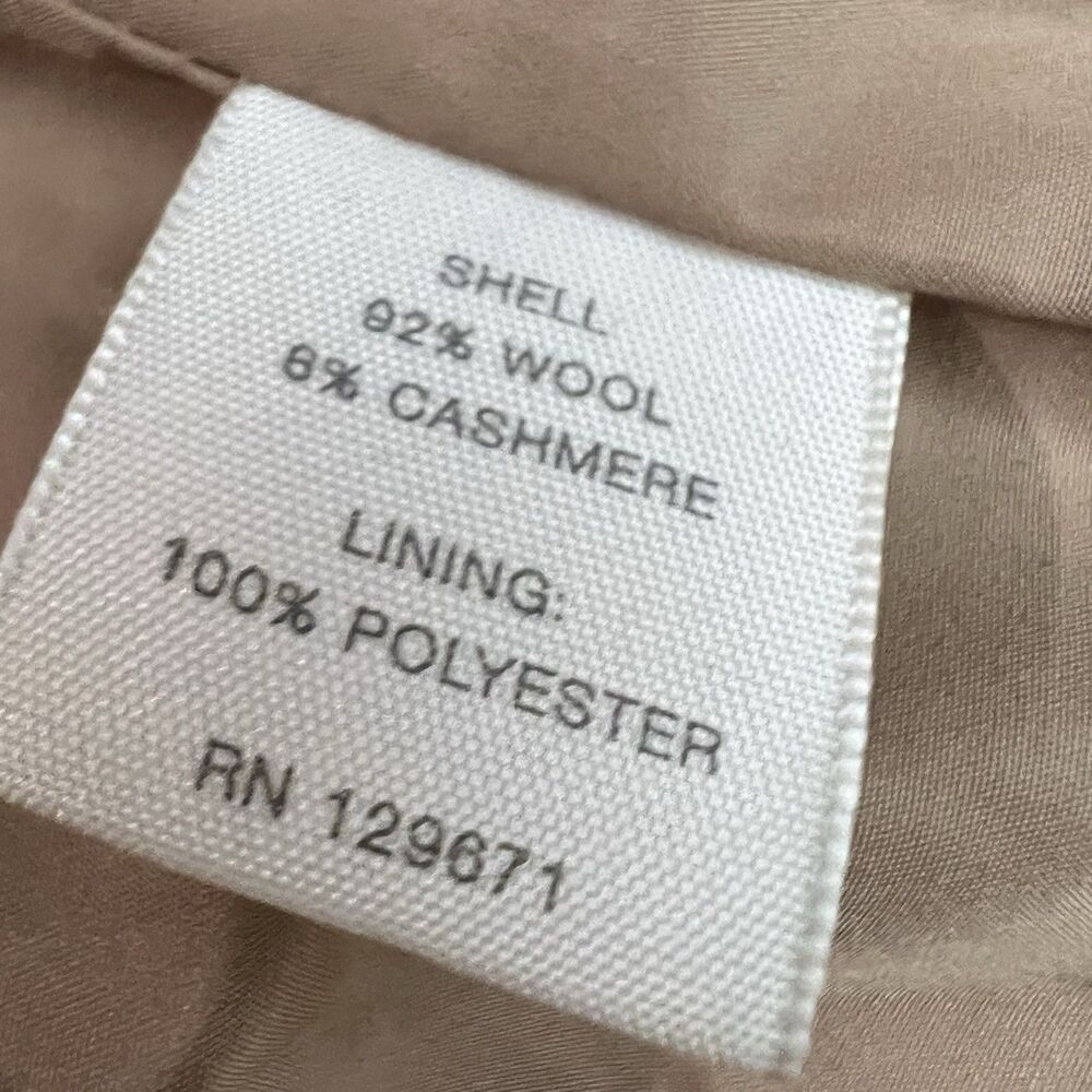 NAKED CASHMERE Wool Jacket Women Small Tan Cropped Full Zip Pocket Neutral $495 - Picture 12 of 16